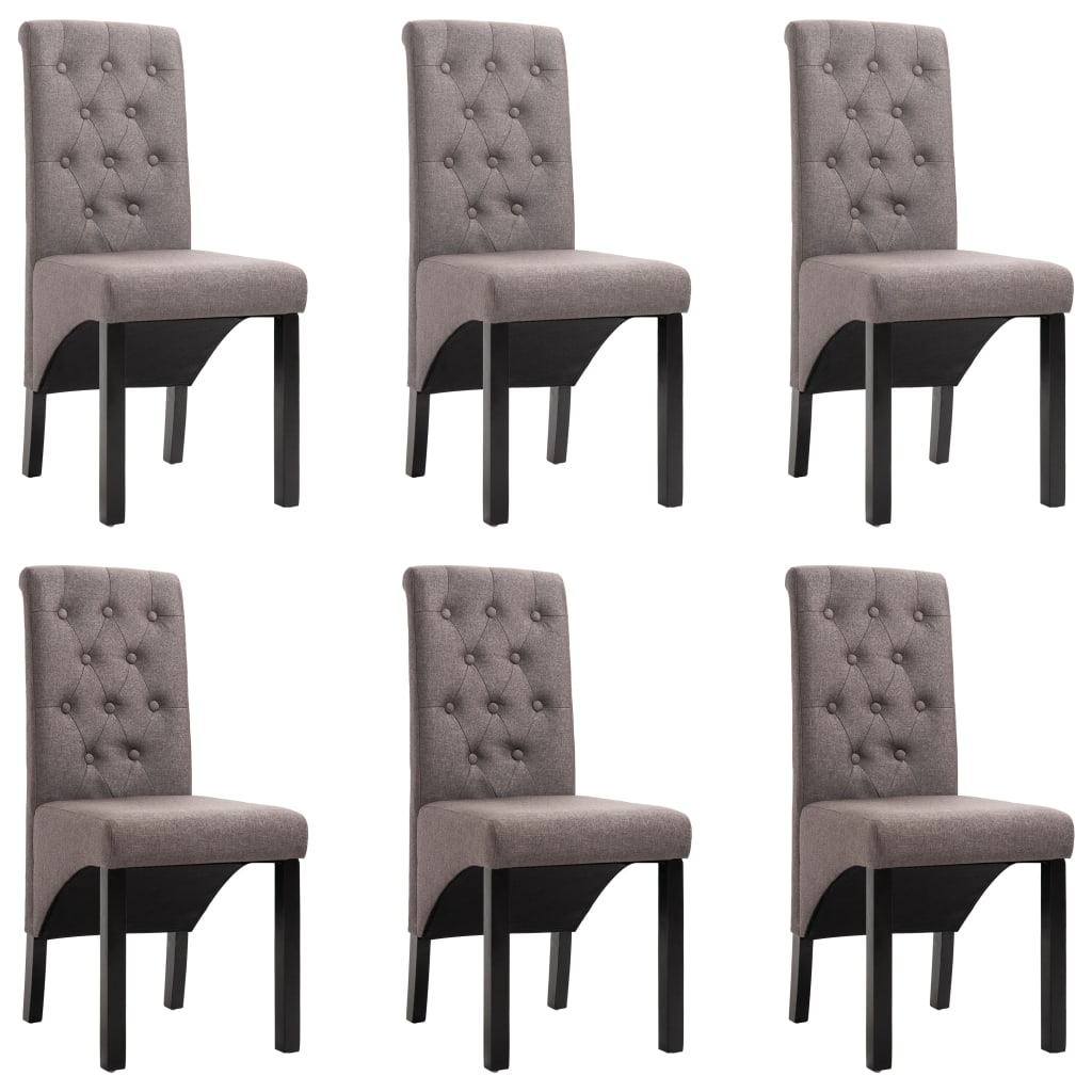 

vidaXL Dining Chairs 6 pcs Taupe Fabric