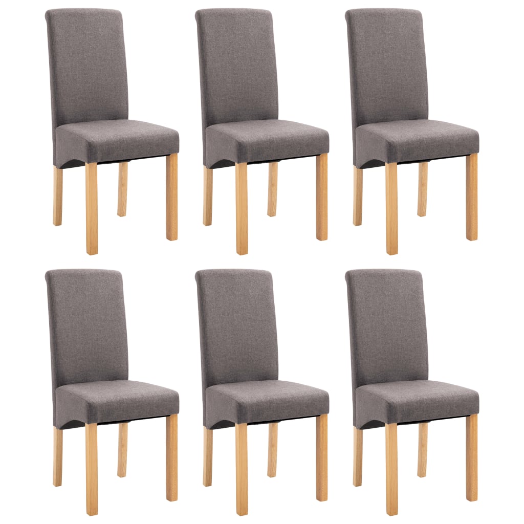 

vidaXL Dining Chairs 6 pcs Taupe Fabric