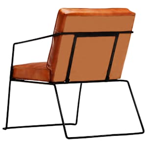 Křeslo bronzové pravá kůže - obrázek 4