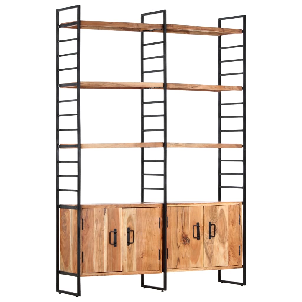 vidaXL Bibliotecă cu 4 rafturi, 124x30x180 cm, lemn masiv de acacia 124x30x180 imagine noua