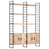 vidaXL 4 riiuliga raamaturiiul 124 x 30 x 180 cm toekas mangopuit