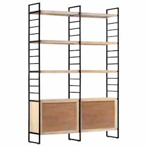 4patrová knihovna 124 x 30 x 180 cm masivní mangovníkové dřevo - obrázek 4