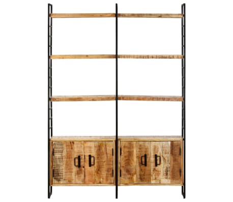 vidaXL Βιβλιοθήκη με 4 Επίπεδα 124x30x180 εκ. Ακατέργαστο Ξύλο Μάνγκο