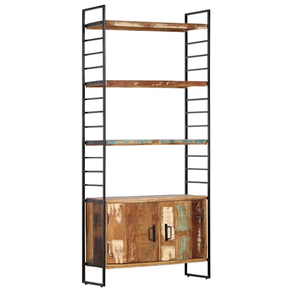 vidaXL 4 riiuliga raamaturiiul 80 x 30 x 180 cm, taastatud puit