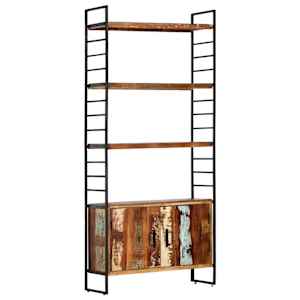 4patrová knihovna 80 x 30 x 180 cm masivní recyklované dřevo - obrázek 11