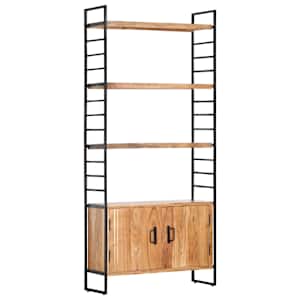 4patrová knihovna 80 x 30 x 180 cm masivní akáciové dřevo - obrázek 10