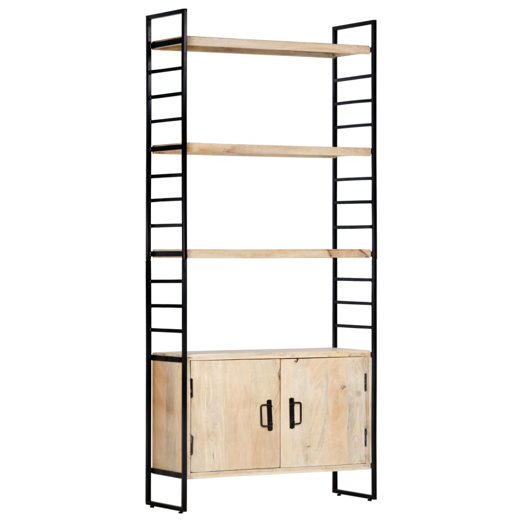  4-Tier Bookcase Bookshelf Cabinet Display Shelf Storage Rack Solid Wood vidaXL