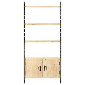 4patrová knihovna 80 x 30 x 180 cm masivní mangovníkové dřevo - obrázek 2