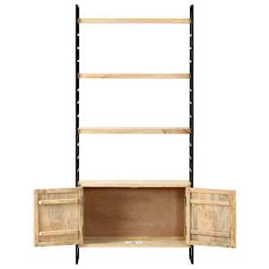 4patrová knihovna 80 x 30 x 180 cm masivní mangovníkové dřevo - obrázek 3