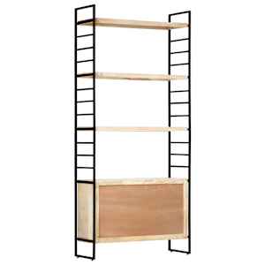 4patrová knihovna 80 x 30 x 180 cm masivní mangovníkové dřevo - obrázek 4