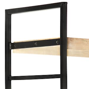 4patrová knihovna 80 x 30 x 180 cm masivní mangovníkové dřevo - obrázek 6