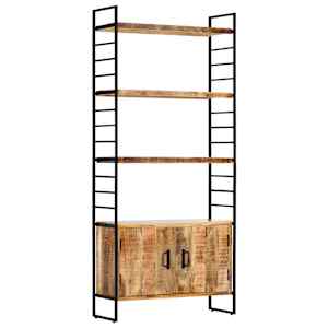4patrová knihovna 80 x 30 x 180 cm hrubé mangovníkové dřevo - obrázek 12