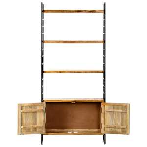 4patrová knihovna 80 x 30 x 180 cm hrubé mangovníkové dřevo - obrázek 3
