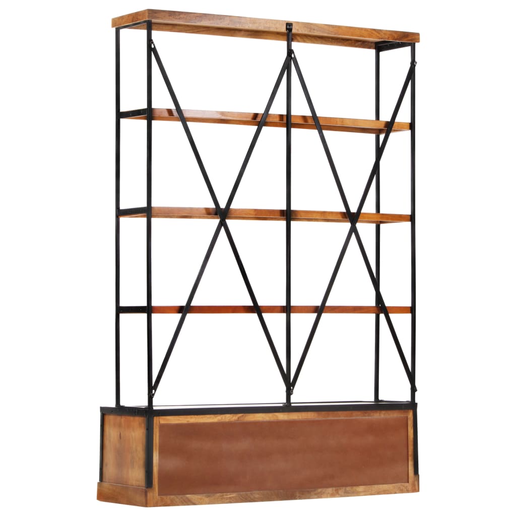 Thumbnail - vidaXL Bücherregal 4 Ebenen 6 Schubladen 122×36×181 cm Massivholz