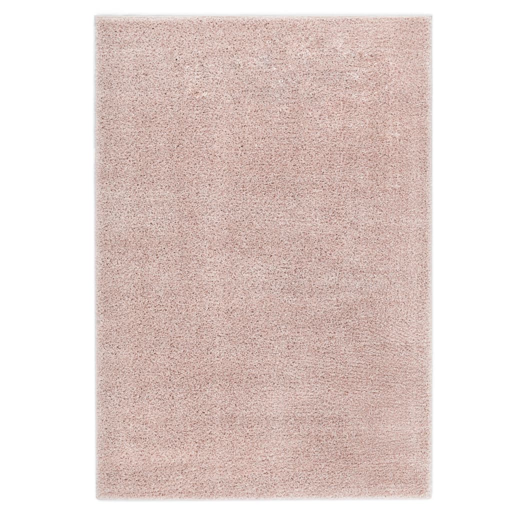 vidaXL Tapis à poils longs 80 x 150 cm Vieux rose