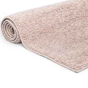 vidaXL Shaggy tipo kilimėlis, sendintos rožinės spalvos, 120x170cm