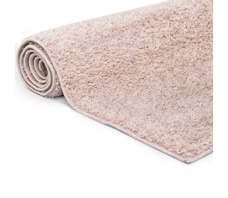 vidaXL Shaggy tipo kilimėlis, sendintos rožinės spalvos, 140x200cm
