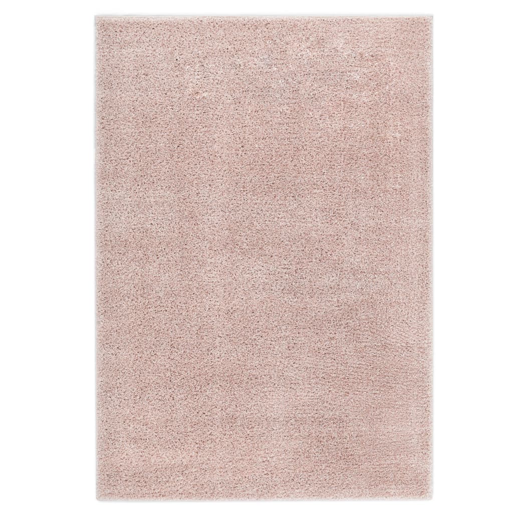 Poza vidaXL Covor cu fir lung, roz invechit, 160 x 230 cm