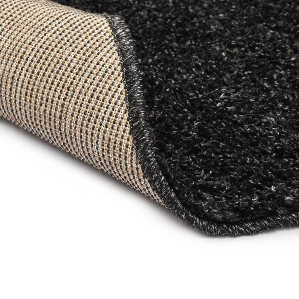 

vidaXL Vloerkleed shaggy hoogpolig 67 cm antraciet
