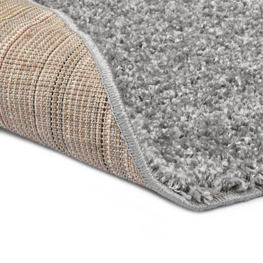 vidaXL Kusový koberec Shaggy 120 cm šedý