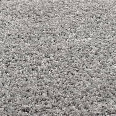 vidaXL Tapete de divisão shaggy 120 cm cinzento[3/4]