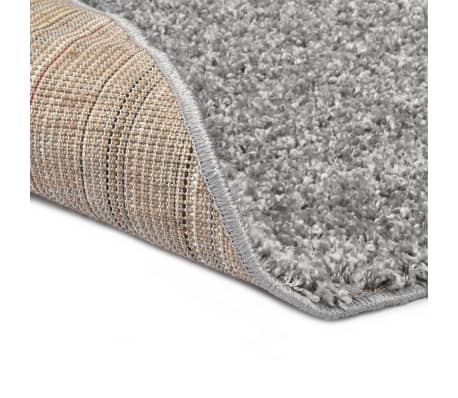 vidaXL Tapis Shaggy 160 cm Gris