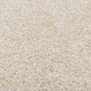 vidaXL Tapete de divisão shaggy 120 cm bege[4/4]