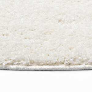 vidaXL Shaggy tipo kilimėlis, kreminės spalvos, 120 cm