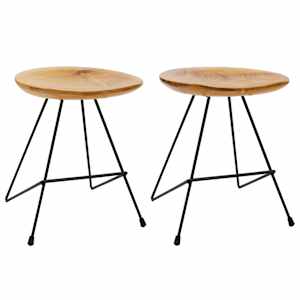 Stolčki 2 kosa iz trdne tikovine