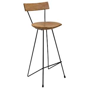 Barové stoličky 2 ks masivní teak - obrázek 2