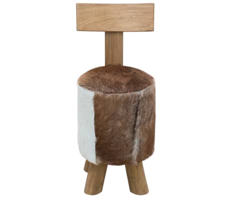 vidaXL Tabouret Marron Bois de teck solide