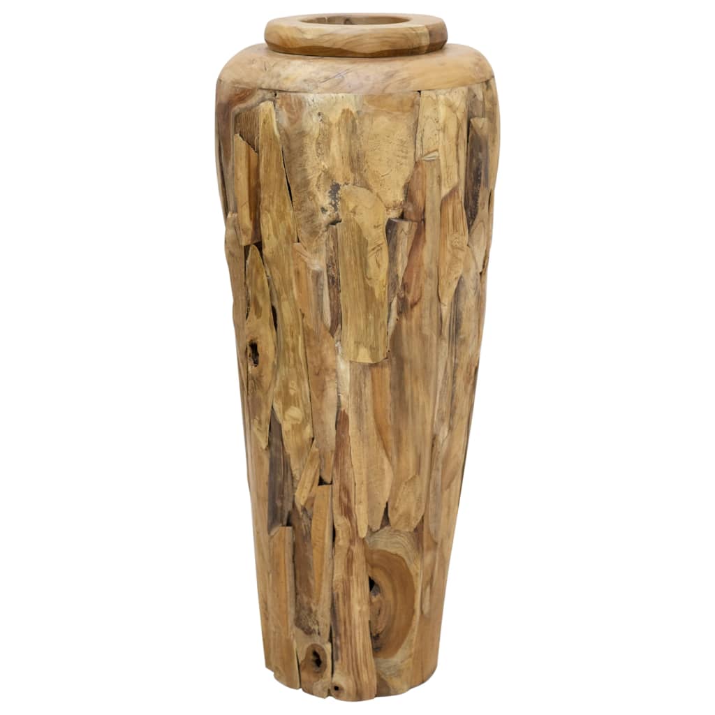 vidaXL Deko-Vase 40 x 100 cm Massivholz Teak