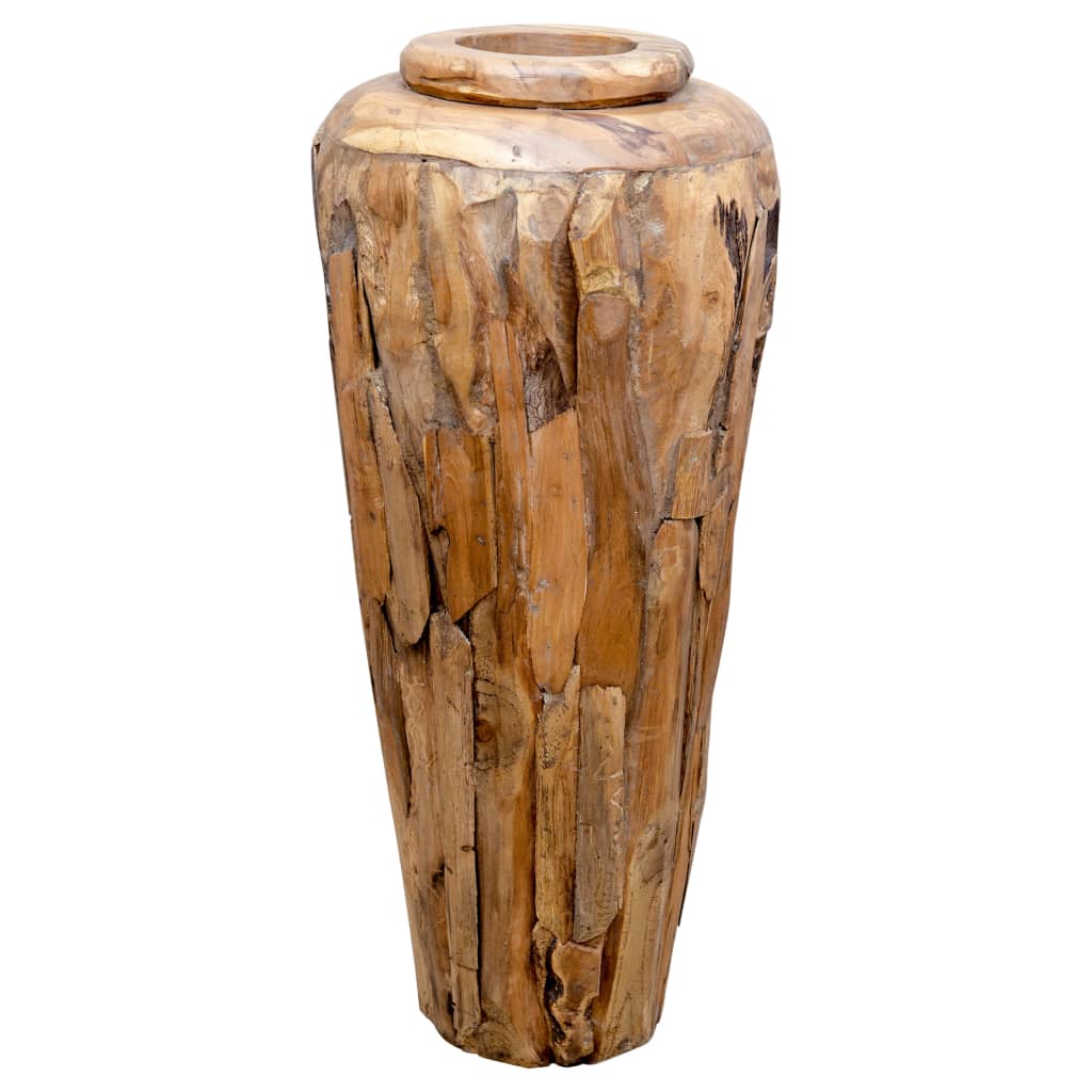 Deko-Vase 40 x 80 cm Massivholz Teak-1
