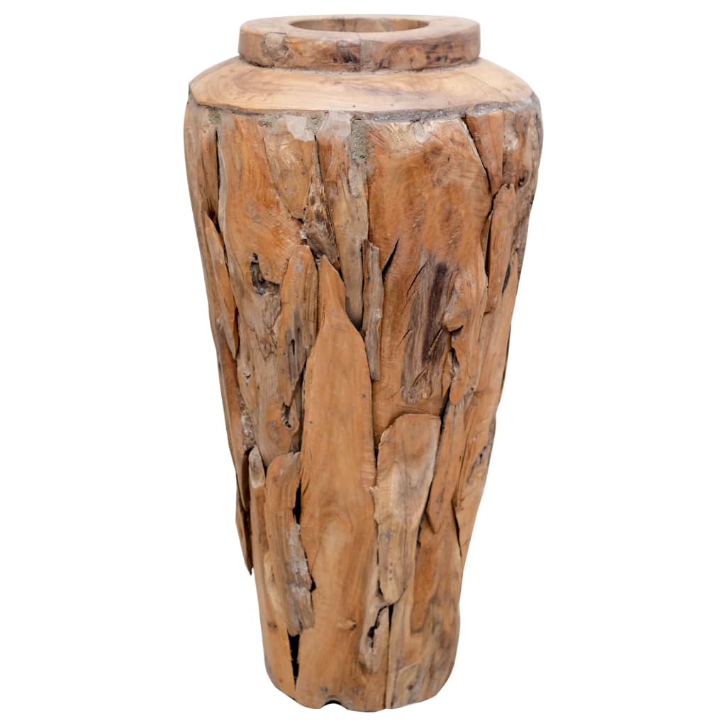 vidaXL Deko-Vase 40 x 60 cm Massivholz Teak