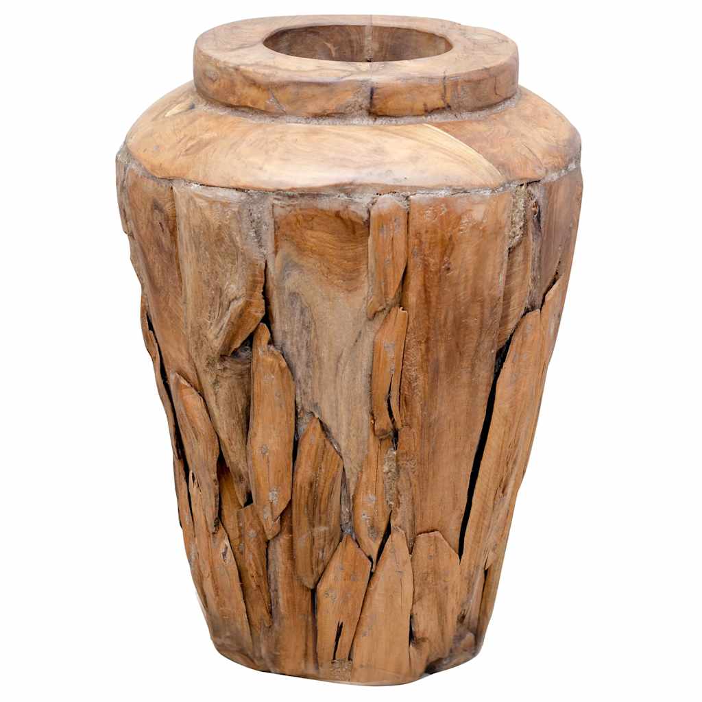 Vase De Décoration 40 X 60 Cm Bois De Teck Solide VidaXL 16 width=274