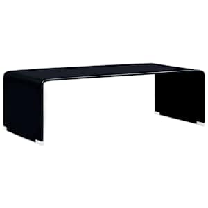vidaXL kohvilaud must 98 x 45 x 31 cm karastatud klaas