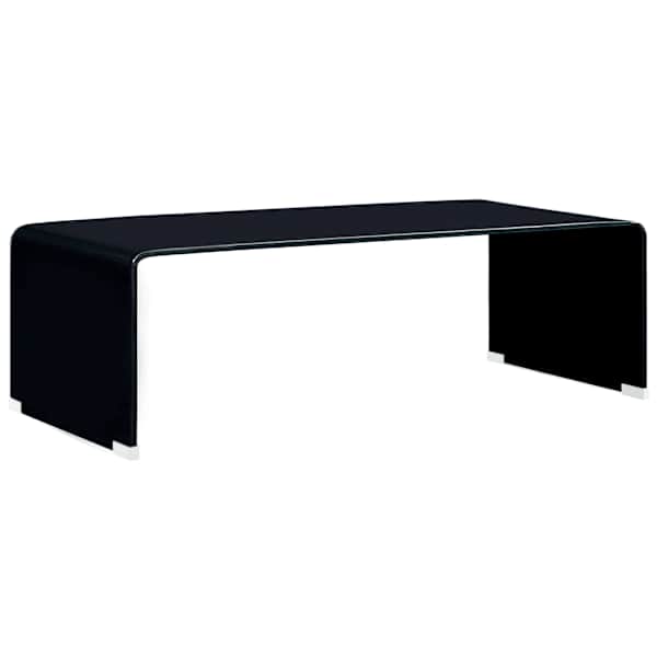 vidaXL kohvilaud must 98 x 45 x 31 cm karastatud klaas