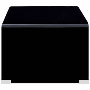 Konferenční stolek černý 98 x 45 x 31 cm tvrzené sklo - obrázek 3