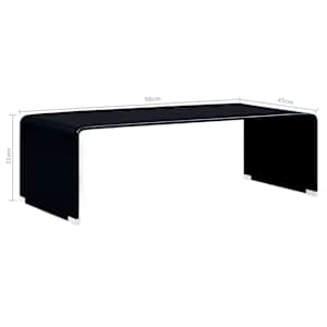 Konferenční stolek černý 98 x 45 x 31 cm tvrzené sklo - obrázek 5