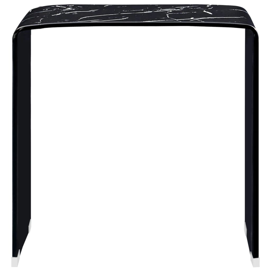 vidaXL Coffee Table Black Marble 50x50x45 cm Tempered Glass