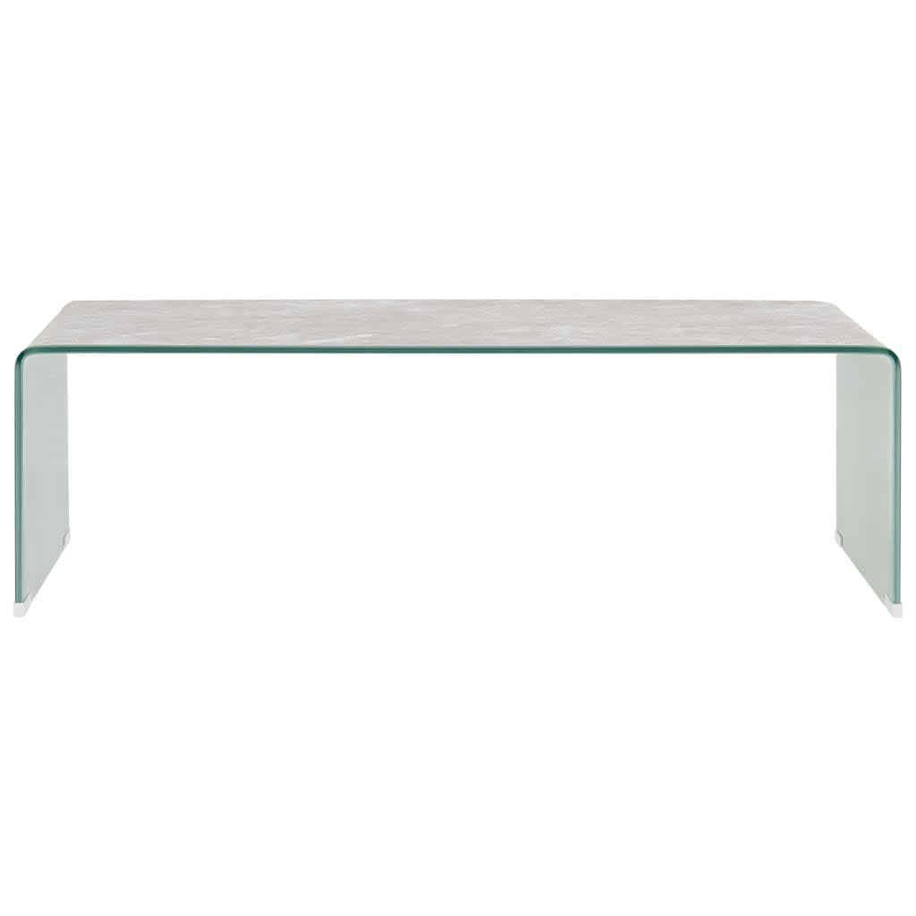 vidaXL Soffbord brun marmor 98x45x31 cm härdat glas