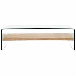 Konferenční stolek čirý 98 x 45 x 31 cm tvrzené sklo - obrázek 2