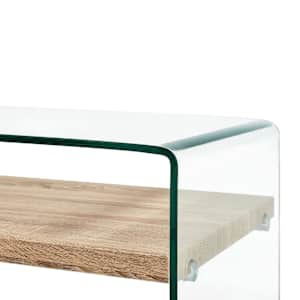 Konferenční stolek čirý 98 x 45 x 31 cm tvrzené sklo - obrázek 4