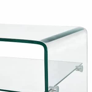 Konferenční stolek čirý 98 x 45 x 31 cm tvrzené sklo - obrázek 5