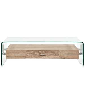 Konferenční stolek čirý 98 x 45 x 31 cm tvrzené sklo - obrázek 2