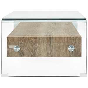 Konferenční stolek čirý 98 x 45 x 31 cm tvrzené sklo - obrázek 3