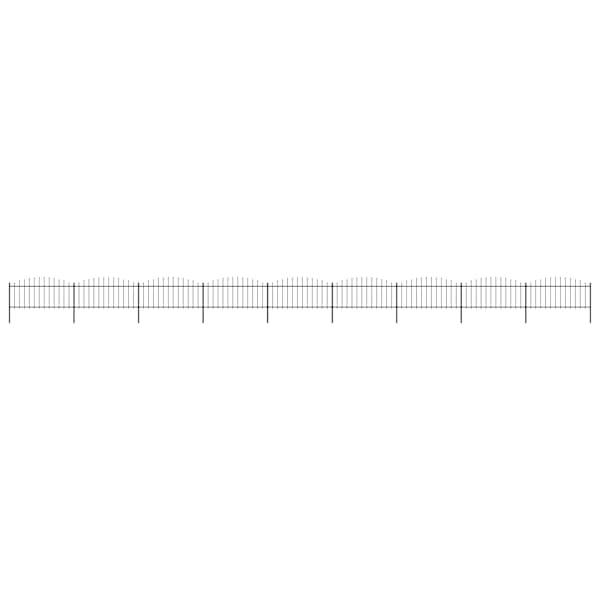 vidaXL aiapiire odaotsaga, terasest, 1506 x 75 cm, must