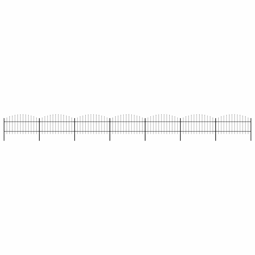 vidaXL Gard de grădină cu vârf tip suliță din oțel 1248x125 cm, negru