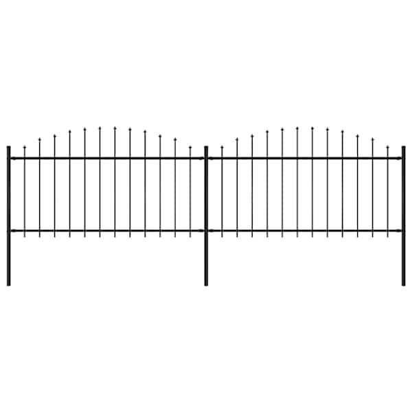vidaXL aiapiire odaotsaga, terasest, 337 x 150 cm, must