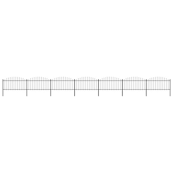 vidaXL aiapiire odaotsaga, terasest, 1172 x 150 cm, must